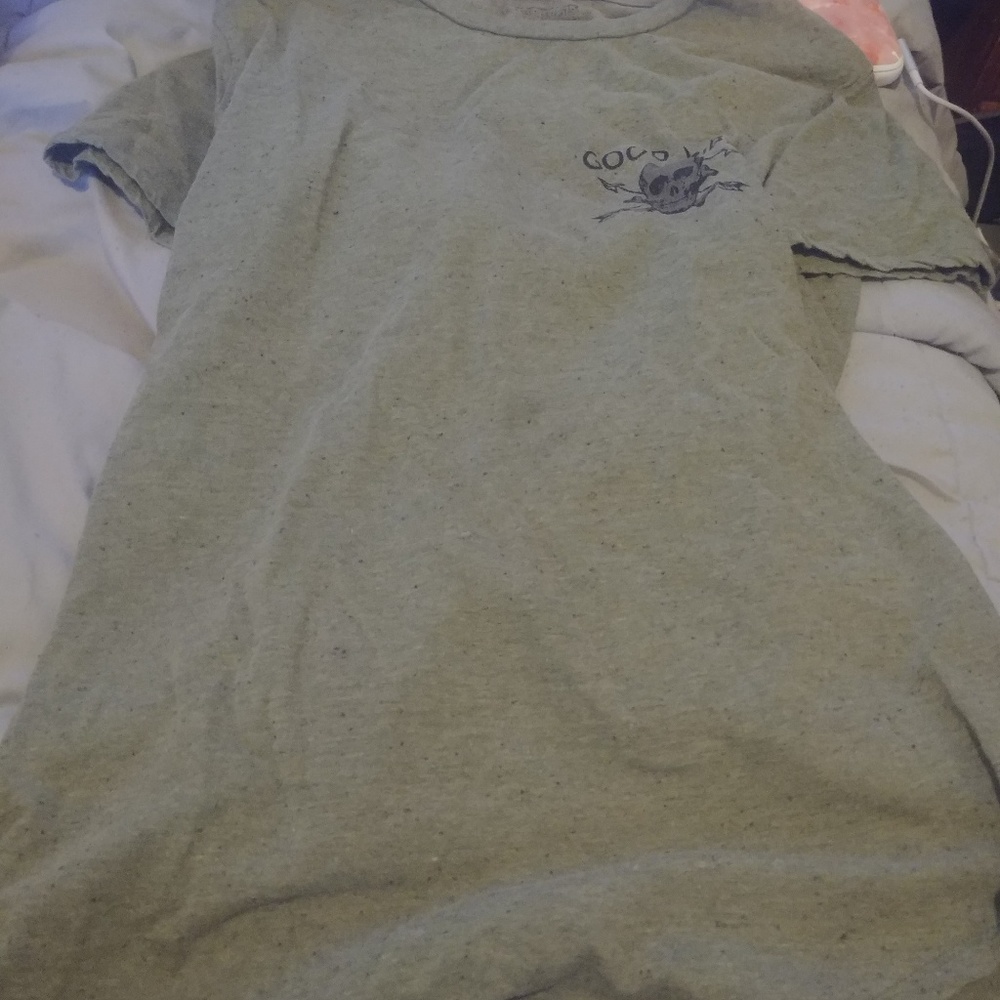 Olive Green "Good Vibes" T-Shirt Dress